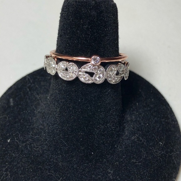 14/20 Rose-Gold Filled C. Zirconium set ring, S:7 - Picture 4 of 7